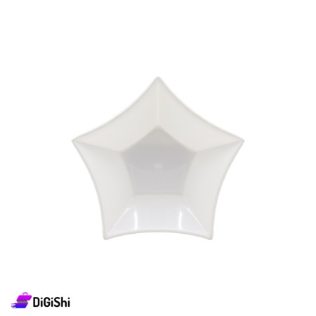 Star Shaped Plastic Dish - White