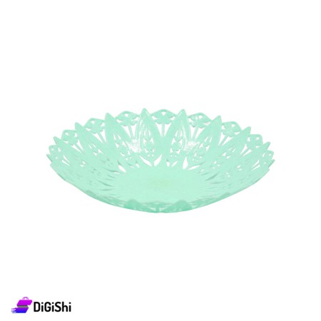 Circular Shaped Decorated Plastic Dish - Tiffany