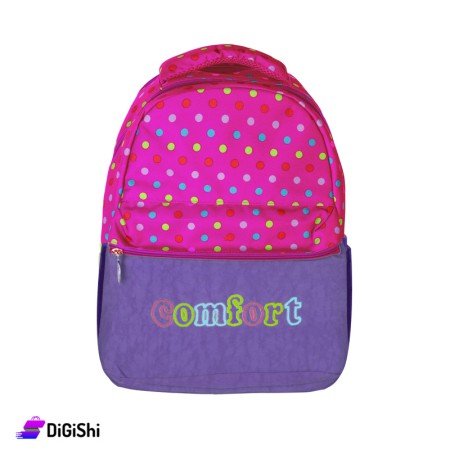 Dot Tarpaulin Backpack for Kids - Purple