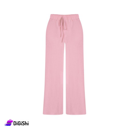 Polyester Wide Pants - Pink