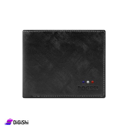 BOGESI Men's Leather Wallet - Black and Brown