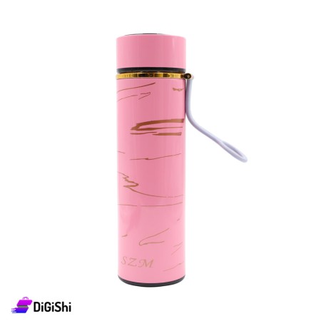 Thermos Digital Stainless Steel 500ml - Pink And Golden