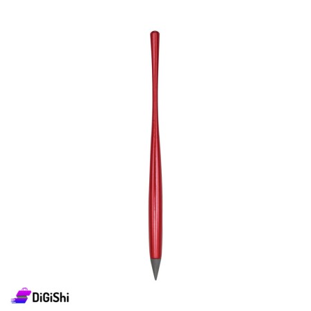 Metal Pencil Streamlined Shape - Red