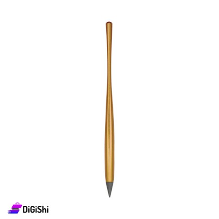 قلم رصاص معدن شكل انسيابي - ذهبي