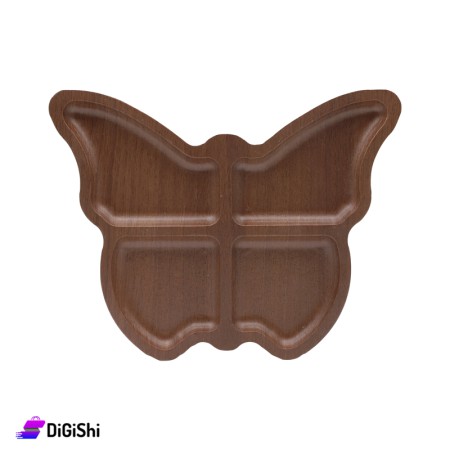 Wooden Serving Dish Butterfly Shape