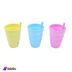 Plastic Straw Cup  أكواب بلاستيكية بقشة