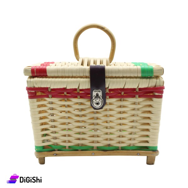 Plastic and Wood Basket Box