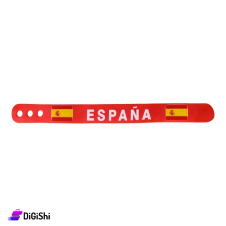 Spain Flag Silicon Bracelet