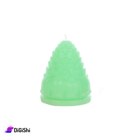 Pine Shaped Scented Candle - Green