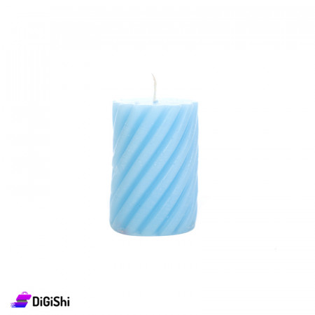 Cylindrical Candle - Light Blue