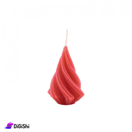 Small Christmas Tree Candle - Red