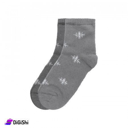 ZOX Plus Women's Fleece Lined Socks Medium Lenght - Gray