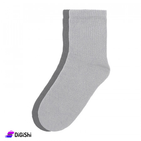ZOX Plus Pairs of Men's Towel Medium Leg Socks  - Light Grey