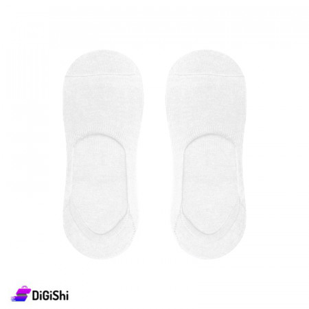 ZOX Plus Plain Cotton Short Women's Socks - White
