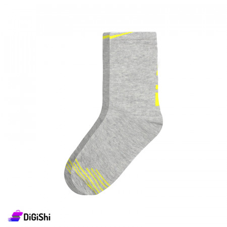 ZOX Plus Pair of Women's Long Socks with FILA Logo - Gray
