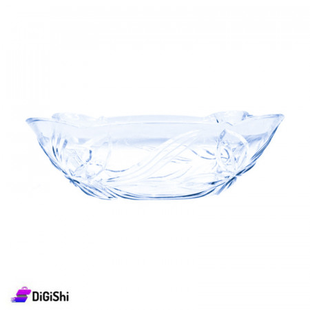 Multipurpose Square Crystal Bowl - Blue
