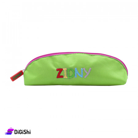 ZIDNY Fabric Pencil Case - Kiwi and Fuchsia