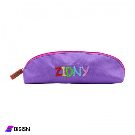 ZIDNY Fabric Pencil Case - Purple and Fuchsia