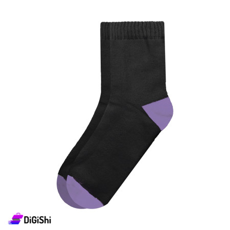 ZOX Plus Women's Towel Lined Socks Medium Length - Black