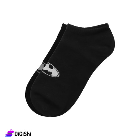 ZOX Plus Men's Short Cotton Socks with Batman Logo - Grey