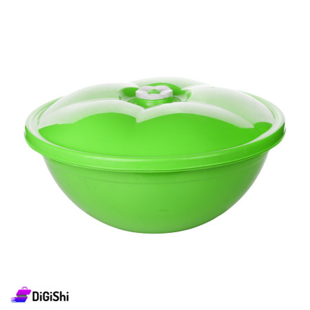 Large Plastic Bread Container with Lid - Green