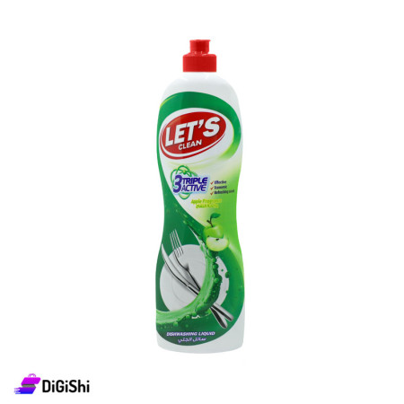 LET'S CLEAN Dishwashing Liquid Apple Scented - 750ml