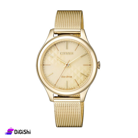 Citizen Eco-Drive SOLAR PAOR Women's Wrist Watch EM0502-86P - Golden