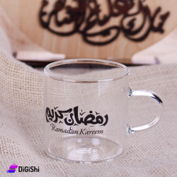 Small Pyrex Cup Writing of Ramadan Kareem