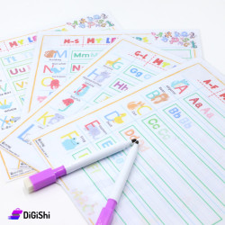 Flexible Transparent Plastic Educational Board Sheet English letters