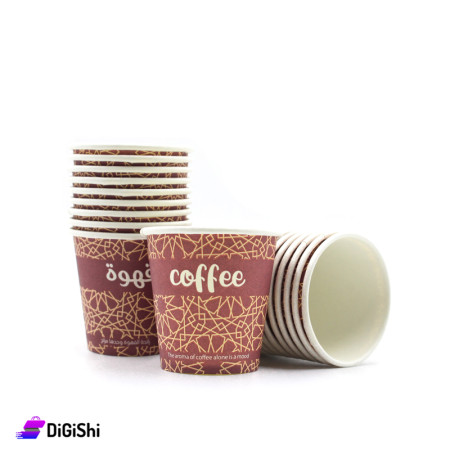 Set of Cardboard Cups 14*5 Coffee - Brown