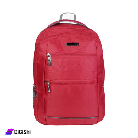 MJ Linen Laptop Backpack - Red
