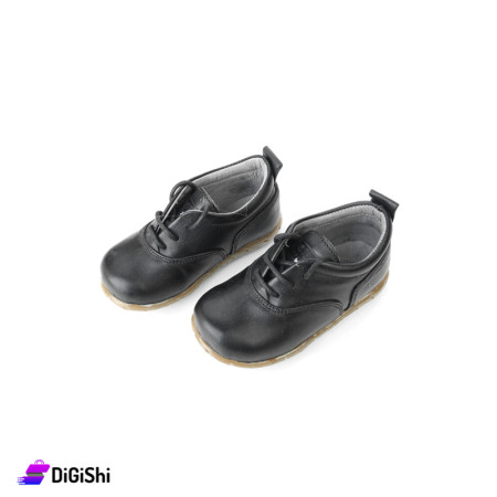 POTENZA Kids Leather Medical Shoes Sheep - Black -  size 21 to 24