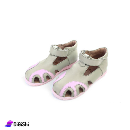 POTENZA Neo Tree Girl's Closed Toe Sandal Size from 21-24- Beige and Pink