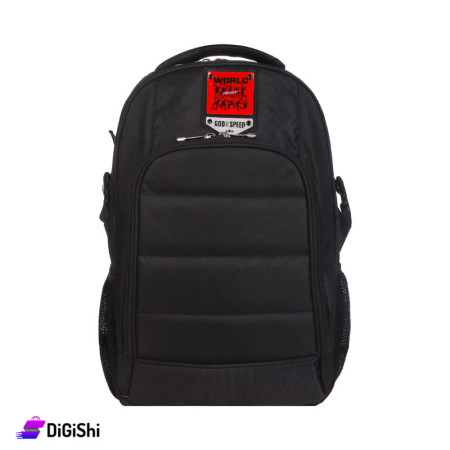 WORLD Linen Laptop Backpack - Black
