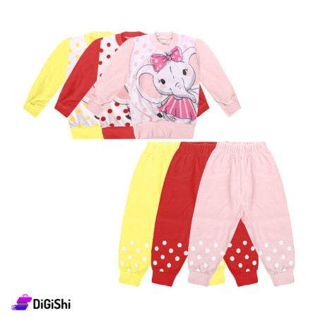 Girls' Long Sleeves Cotton Pajamas with Simpsons Prints