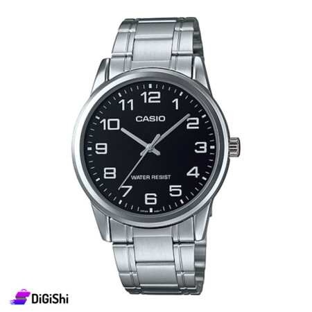 ساعة يد رجالية Casio MTP-V001D-1BUDF - فضي