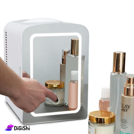 Mini Makeup Refrigerator With Mirror and Ledlight