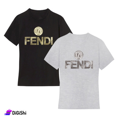كنزة قطن نسائية مع شعار FENDI