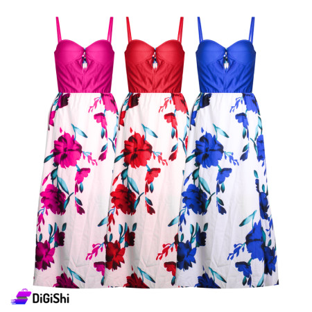 Long Camisole Dress with Floral Print
