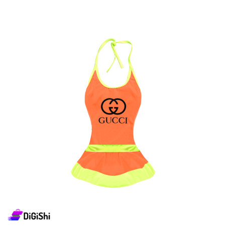Girls' Polyester Skirt One Piece CHANEL Logo - Orange