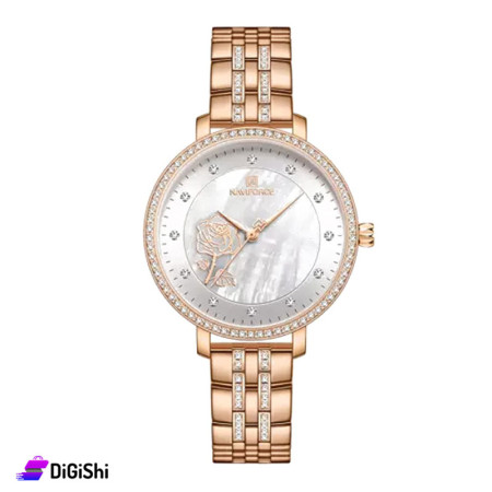 NaviForce NF5017 RG/W Women's Wrist Watch - Rose Gold