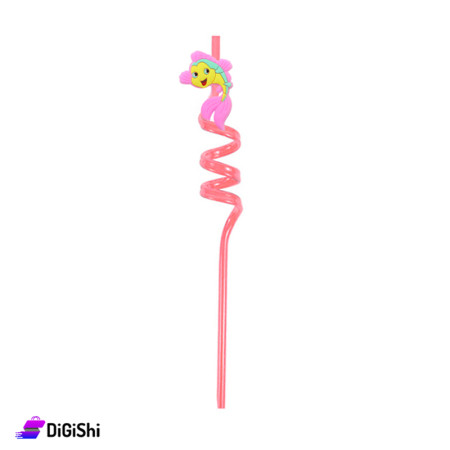 Straw With Mermaid Shaped - Pink