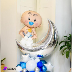 Baby Girl Shape Shiny Balloon