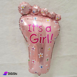 Girl Foot Shape Shiny Balloon
