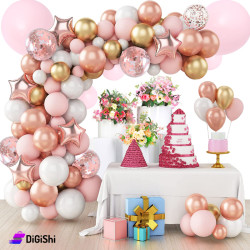 Set of 9 Pcs Pink Balloons