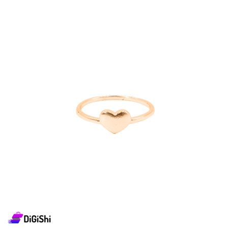 Rings with Heart Model - Golden Rose