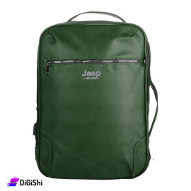 Jeep Leather Laptop Bag Back and Handle - Olive