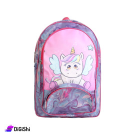 Unicorn school backpack - pink and Violet