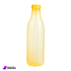Plastic Water Bottle with a Beehive Pattern - Yellow