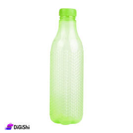 Plastic Water Bottle with a Beehive Pattern - Green